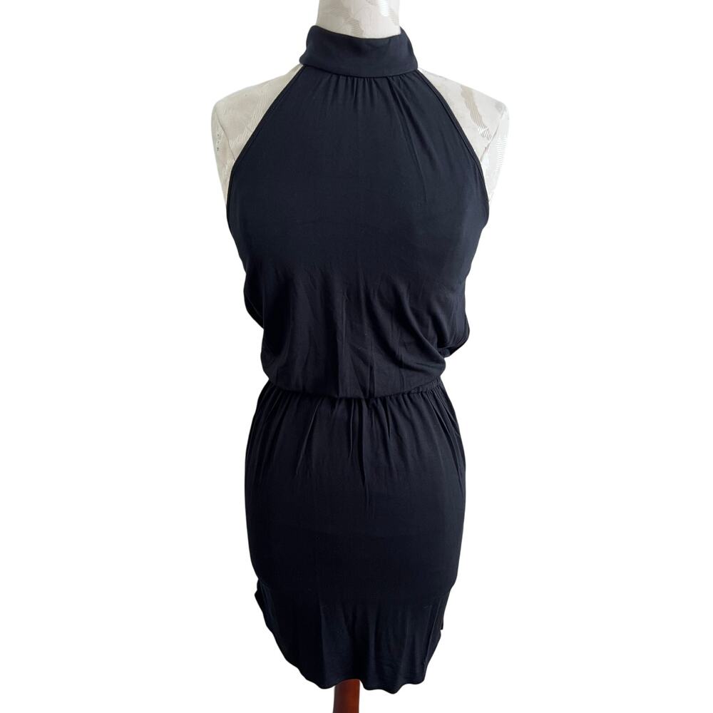 Revolve Krisa Mock Neck Halter Sleeveless Fitted Knee Length Dress XS